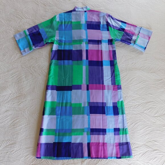 Deadstock Catherine Ogust Penthouse Gallery mod colorblock Forever shirt dress - Picture 7 of 16